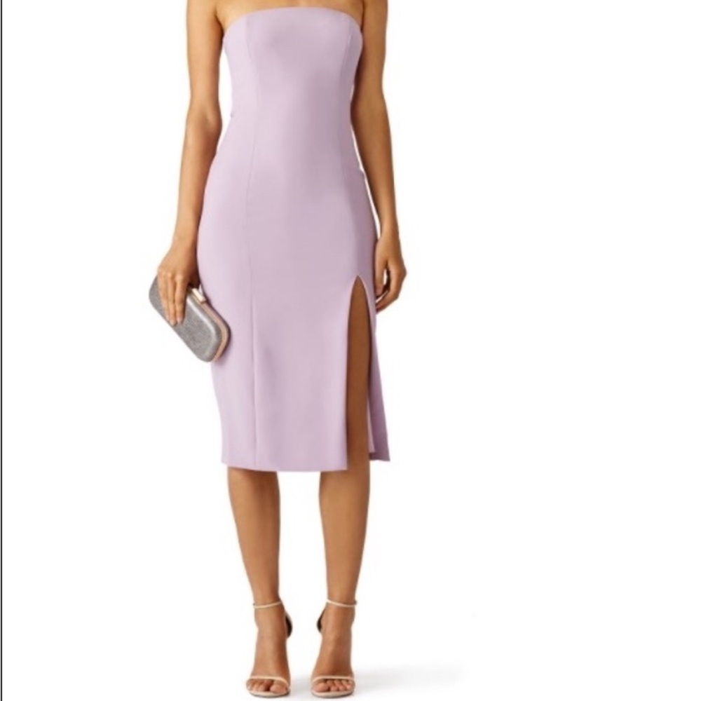Elegant Lavender Strapless Dress